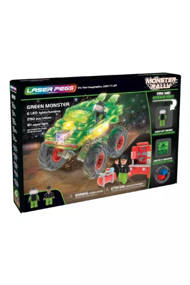Klocki. Laser Pegs. Green Monster