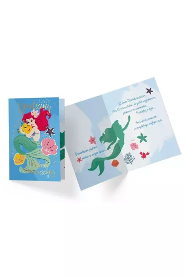Kukartka Karnet B6 DS-061 Urodziny Syrenka Ariel