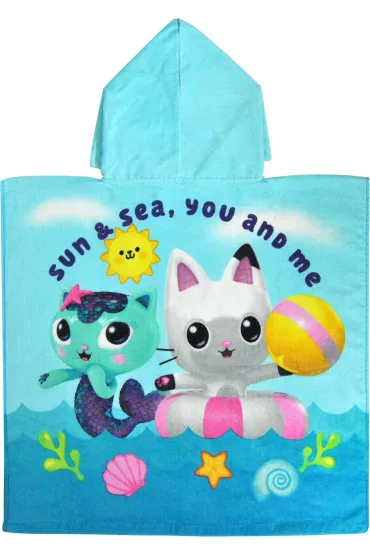 Poncho k�pielowe /r�cznik  60x120cm bawe�na Koci Domek Gabi. Gabby`s Dollhouse GD00001 Kids Euroswan