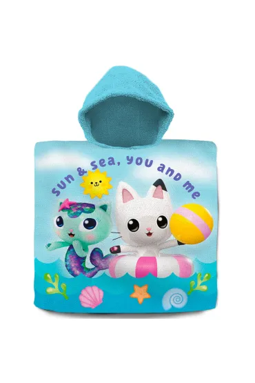 Poncho k�pielowe /r�cznik  60x120cm bawe�na Koci Domek Gabi. Gabby`s Dollhouse GD00001 Kids Euroswan
