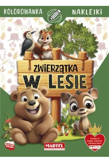 Kolorowanka z naklejkami. Zwierz�tka w lesie
