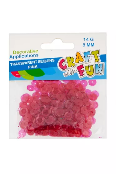 Craft with Fun Cekiny transparentne 8mm, 14g
