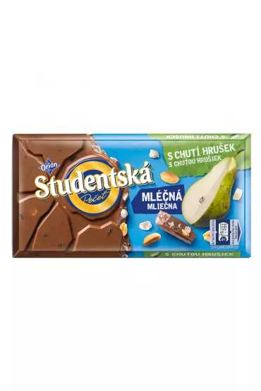 Orion Studentska pecet mleczna czekolada z gruszkami 180 g