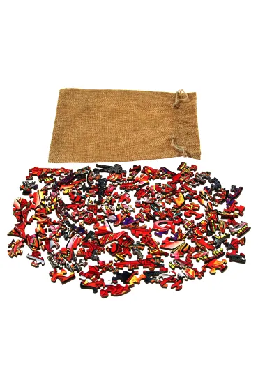 Puzzle drewniane kolorowe - Formu�a 1 Eureka 3D