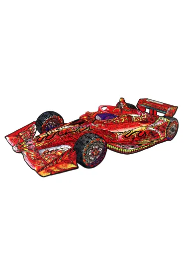 Puzzle drewniane kolorowe - Formu�a 1 Eureka 3D