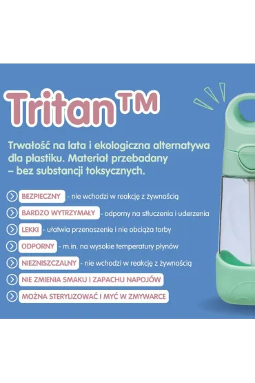b.box Butelka tritanowa ze s�omk� Spearmint 450 ml