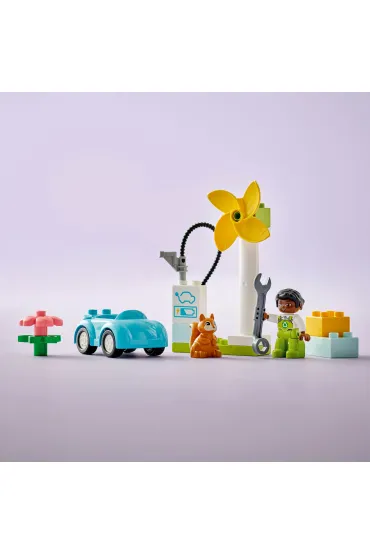 LEGO DUPLO Turbina wiatrowa i samoch�d elektryczny 10985