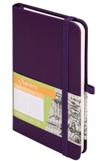 Notesy Antra Notes A6 Romantyzm Fiolet linia