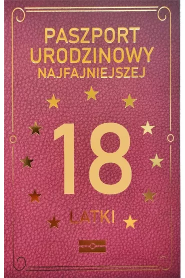 Yeku Karnet Urodzinowy 18 JCX-034