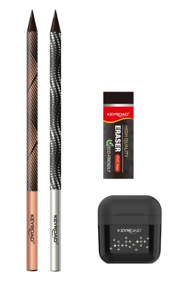 Zestaw szkolny KEYROAD Black Pencil Set czarny blister