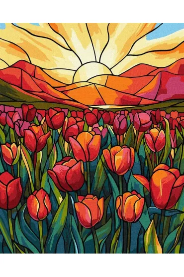 Ideyka Malowanie po numerach - Pole tulipan�w 40x50cm