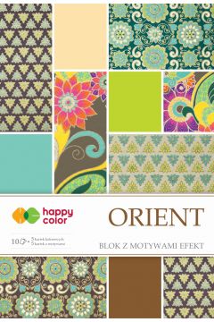Happy Color Blok z motywami ORIENT, A4, 200g, 10 arkuszy 10 kartek