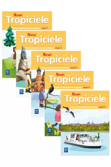 Nowi Tropiciele. Edukacja wczesnoszkolna. Karty matematyczne. Cz�� 1-5. Klasa 3 - Dorota Zdunek, Beata  Szpakowska