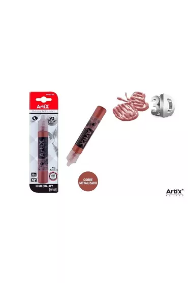 Artix Farba strukturalna 3D miedziany metalizowany 30 ml