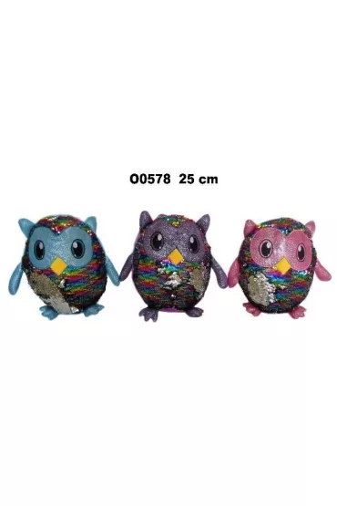 Sowa cekiny 25cm MIX Sun-Day