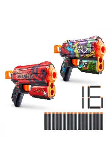 PISTOLET X-SHOT WYRZUTNIA SKINS FLUX STRZALKI ZURU