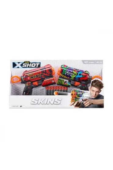 PISTOLET X-SHOT WYRZUTNIA SKINS FLUX STRZALKI ZURU