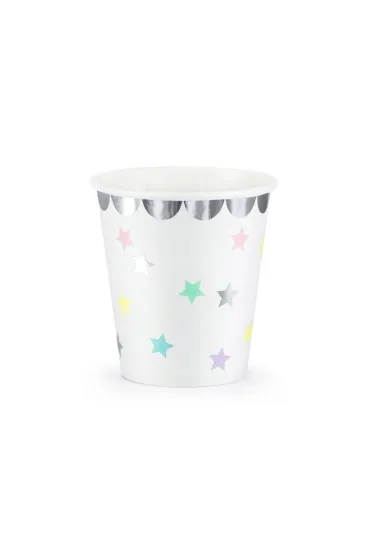 PartyDeco Kubeczki Gwiazdki 180ml 6 szt