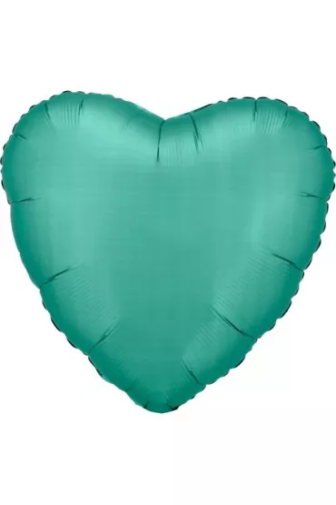 Amscan Balon foliowy Lustre Jade Green serce 43cm