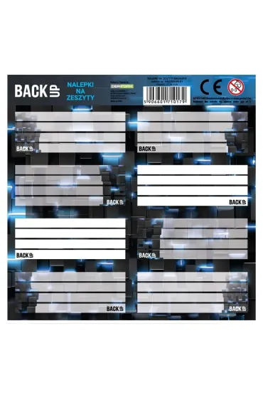 Nalepki na zeszyty Backup 8 a 58 DERFORM 25 szt.