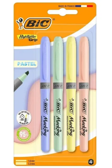Zakre�lacz 4 kolory pastelowy BIC 302801