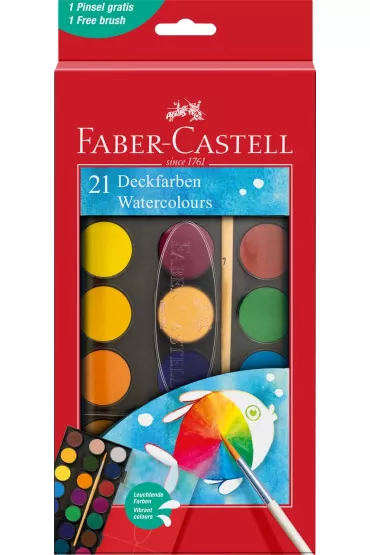 Faber-Castell Farby szkolne 21 kolor�w, 30 mm