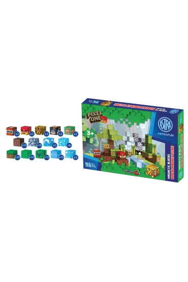 Zestaw klock�w�magnetycznych Astrafun Pixel One D�ungla 96 szt.