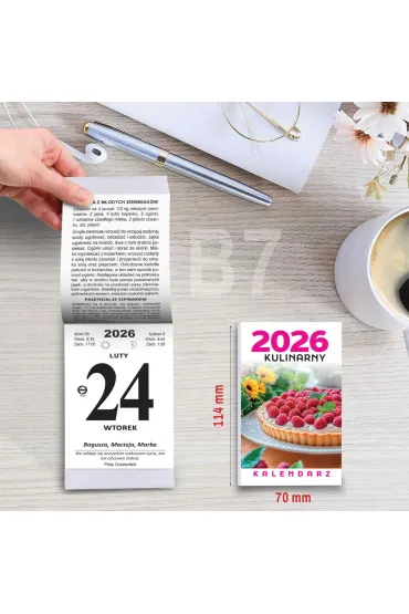 Opress Kalendarz 2026 B7 zdzierak Kulinarny