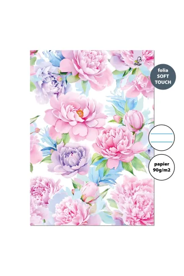 EV-Corp Zeszyt A4 32k.w linie Peonie 90g