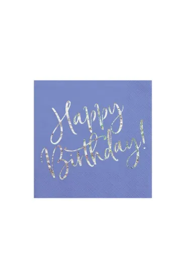 PartyDeco Serwetki Happy Birthday 33x33 cm