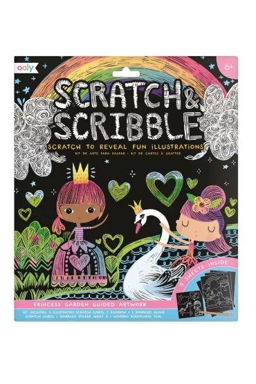 Kolorowe Baloniki Zdrapywanki Scratch & Scribble Ogr�d Ksi�niczki