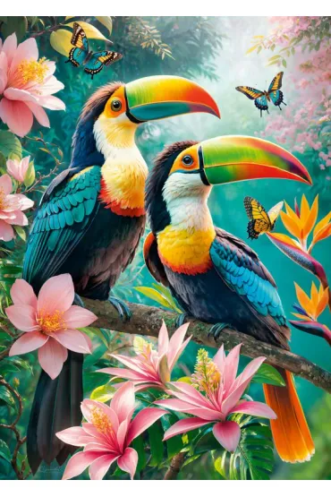 Puzzle 1000 el. Toucans' Paradise CherryPazzi