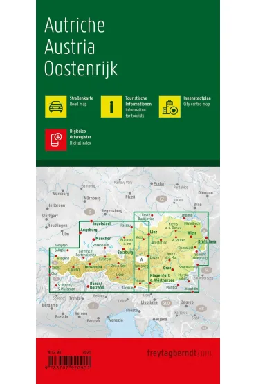 Mapa Austria 1:300 000