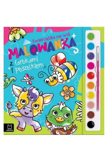 Zwierz�tka na wsi. Malowanka z farbkami i p�dzelkiem - Agata Kaczy�ska