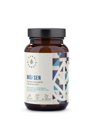 Aura Herbals M�j Sen, Szybkie Zasypianie i Spokojny Sen Suplement diety 60 kaps.