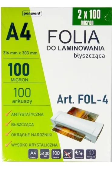 Penword Folia do laminowania A4 100 szt.