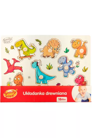 Puzzle Ukadanka drewniana Dinozaury Smily Play