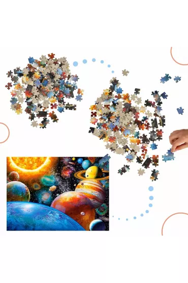 Puzzle 180 el. Planety i ich ksi�yce Castorland