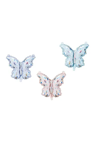 PartyDeco Balony foliowe do girland Motyle mix 19x23cm