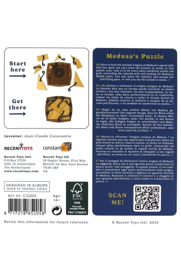 Medusa's Puzzle �amig��wka poziom 4/5 Recent Toys - Jean Claude  Constantin