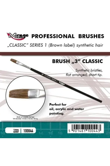 P�dzelek p�aski high quality classic rozm 3
