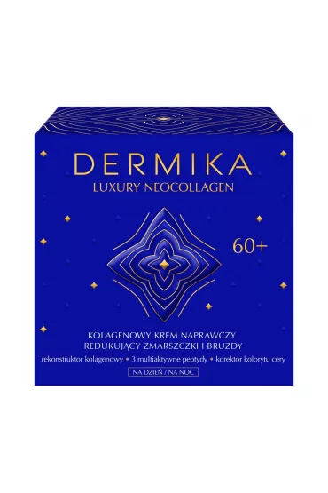 Dermika Luxury Neocollagen 60+ kolagenowy krem naprawczy do redukcji zmarszczek i bruzd na dzie� i na noc 50 ml