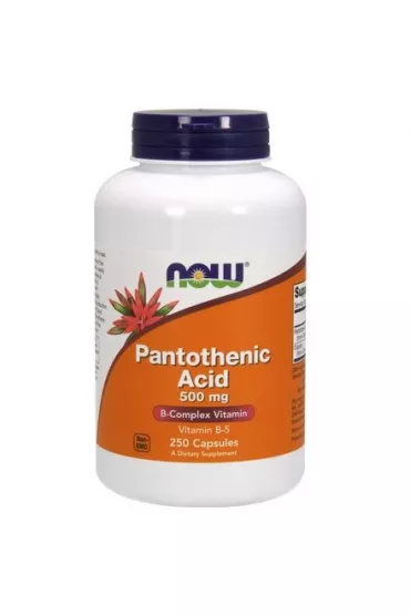 Now Foods Pantothenic Acid - Kwas Pantotenowy (Witamina B5) 500 mg Suplement diety 250 kaps.