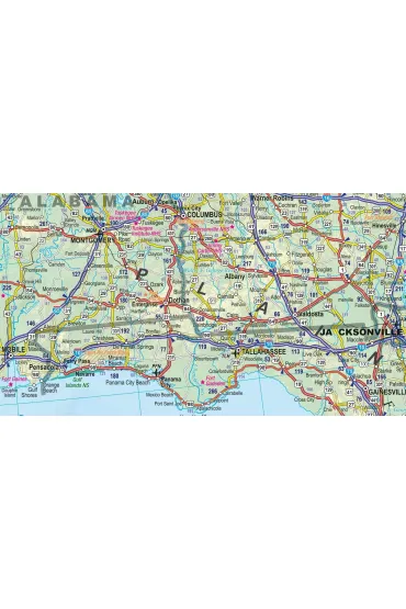 Usa laminowana mapa samochodowo-turystyczna 1:4 750 000