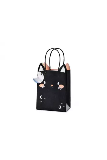 PartyDeco Torebka na prezenty Kot mix 8x14x18cm