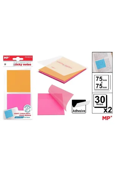 Mp Main Paper Karteczki samoprzylepne przezroczyste 75x75mm 60 szt.