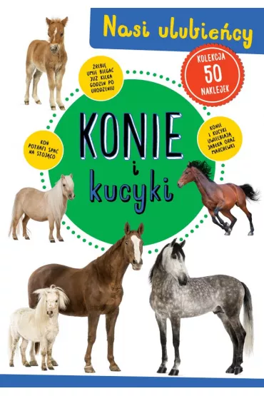 Kolekcja 50 naklejek. Konie i kucyki