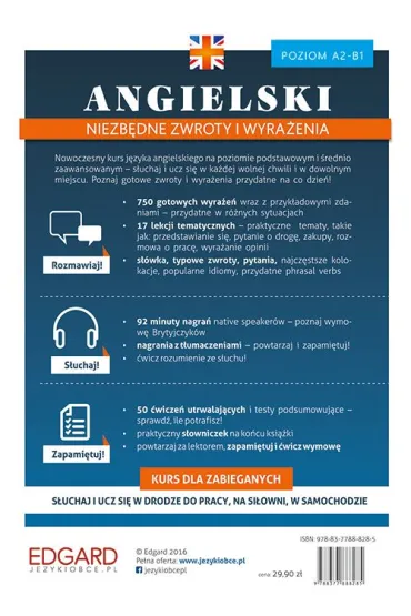 Angielski. Niezb�dne zwroty i wyra�enia. Poziom A2-B1 - Jakub Bero, Katarzyna Wi�niewska