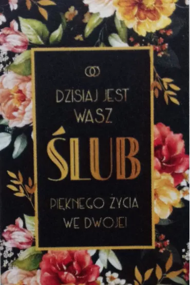 Art Nuvo Karnet �lub z�ocony, kwiaty (13x20,5cm) S-0404