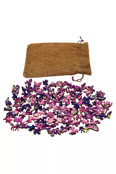 Puzzle drewniane kolorowe 110 el. Jednoro�ec Eureka 3D
